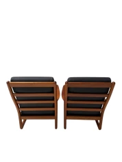 Mid-Century Modern Chairs and Hocker by Johannes Andersen for Silkeborg, 1960s